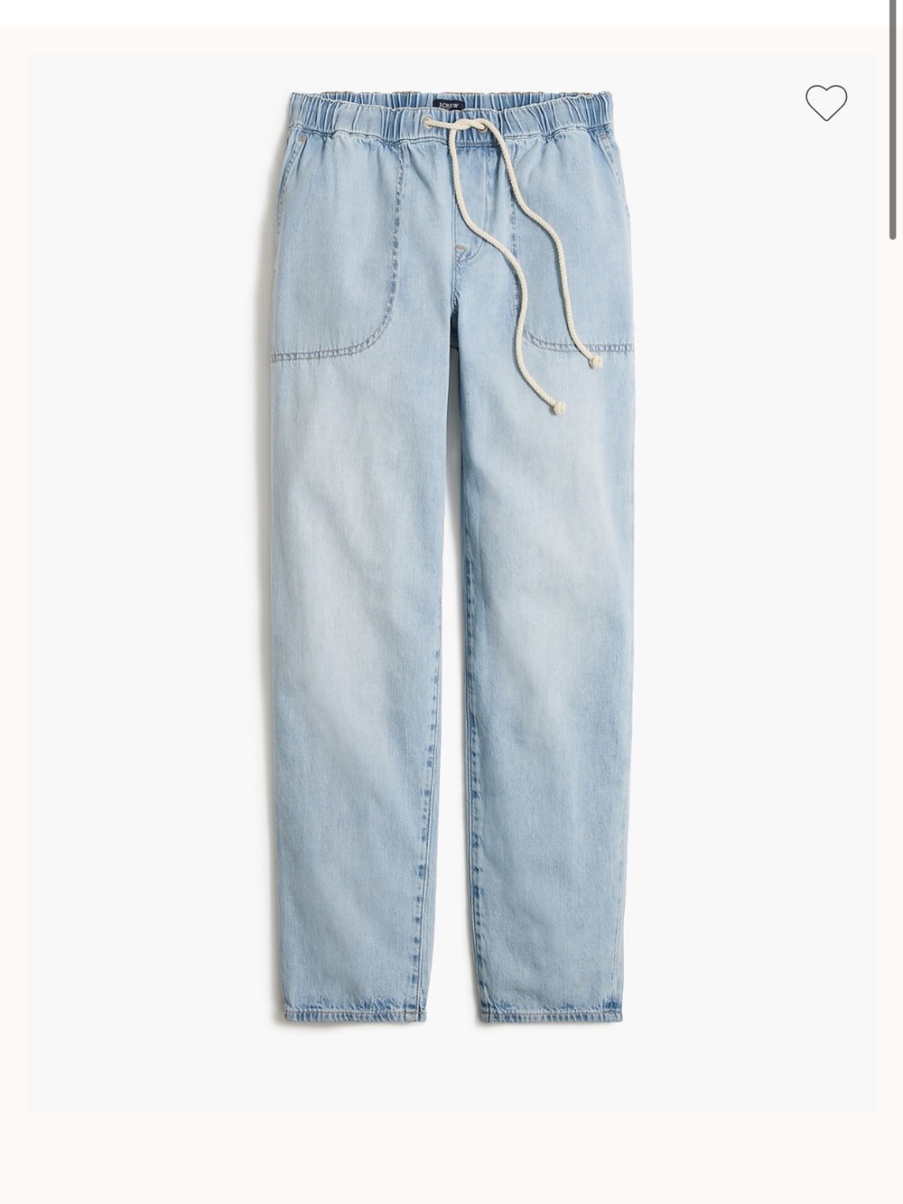 J.Crew | Women’s Denim jogger pant with rope tie closure Size 30